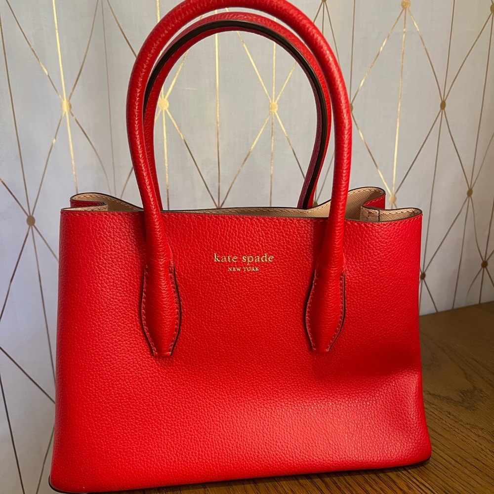 Kate Spade Red Leather Tote Bag